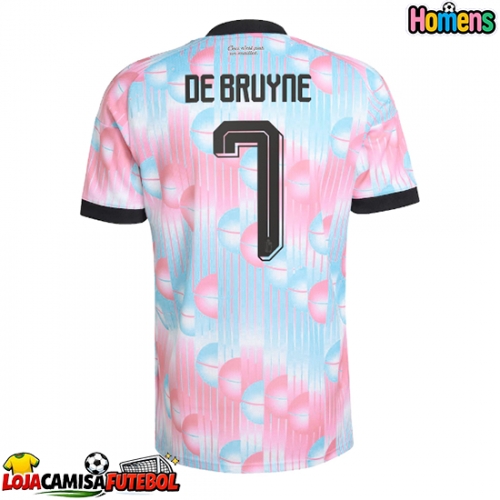 Camisa de Futebol Bélgica Kevin De Bruyne #7 Equipamento Secundário Mundo 2026 Manga Curta
